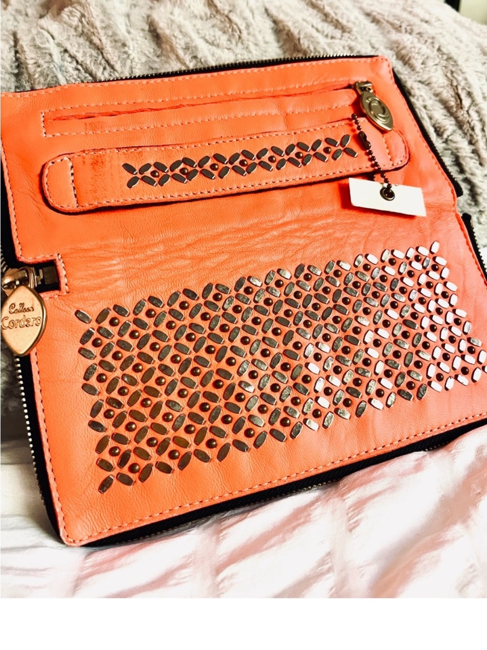 Calleen Cordero Studded Leather Wallet/Clutch
